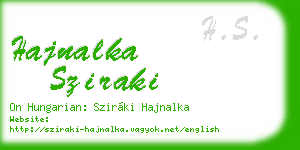 hajnalka sziraki business card